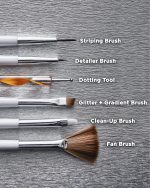Sally Hansen Nail Salon Pro Tool Kit, 0.32 Oz, Nail Art Tools, Nail Dotting Tool, Easy to Use, Detailer Brush, Stripping Brush, Marbling and Dotting Tool - Image 4